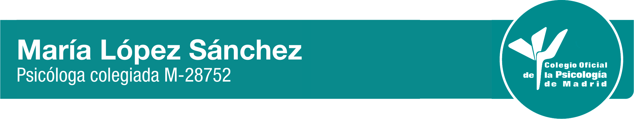 COP María López SánchezColegio Oficial de Psicología de Madrid