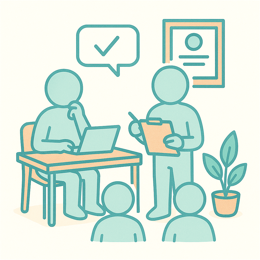 Ilustración de supervisiones de Uniria Psicología