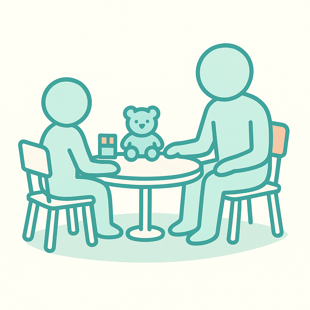 Ilustración de terapia infantil de Uniria Psicología