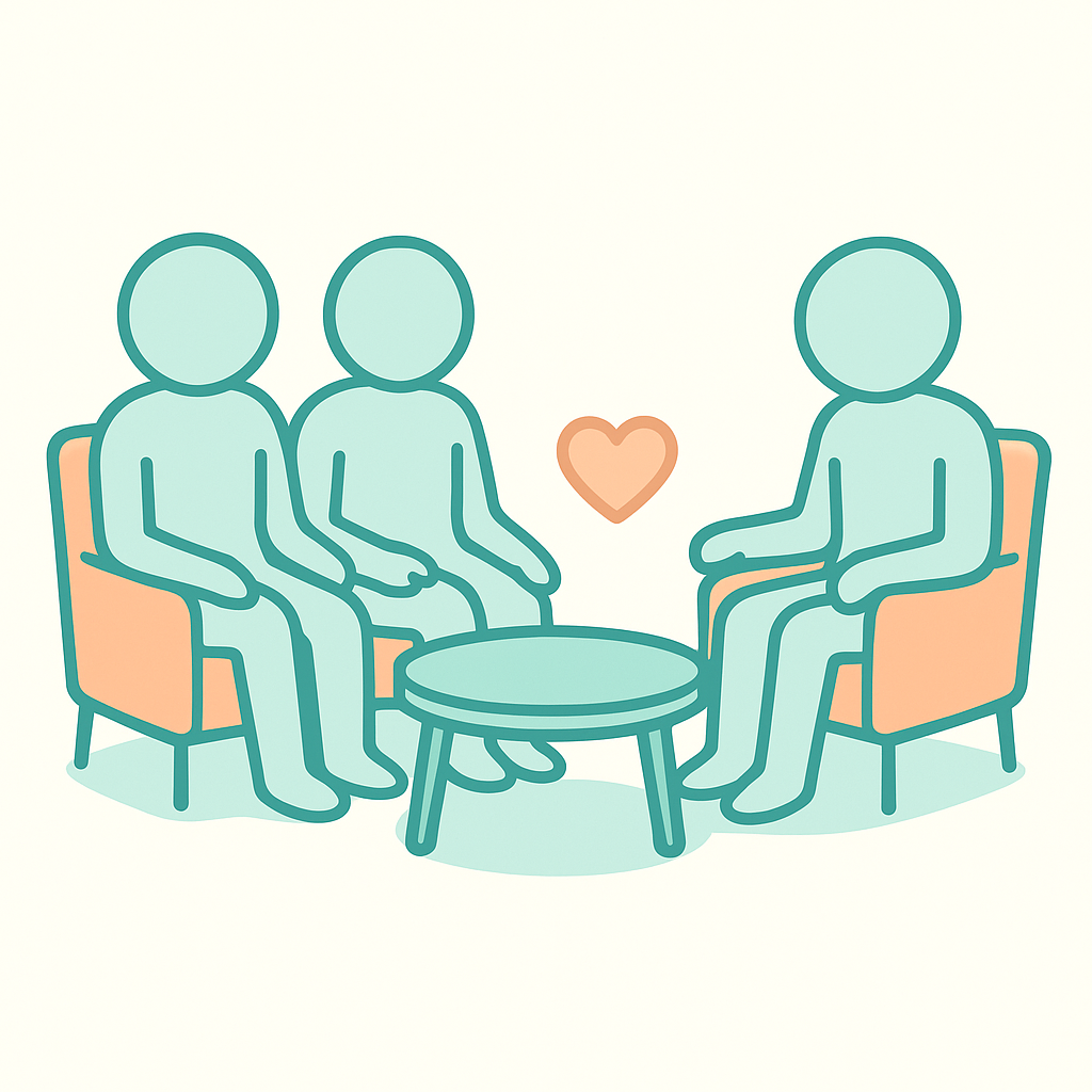 Ilustración de terapia de pareja de Uniria Psicología